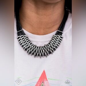 Paparazzi Jewelry - Lock Stock And Sparkle Silver Necklace - Vintage